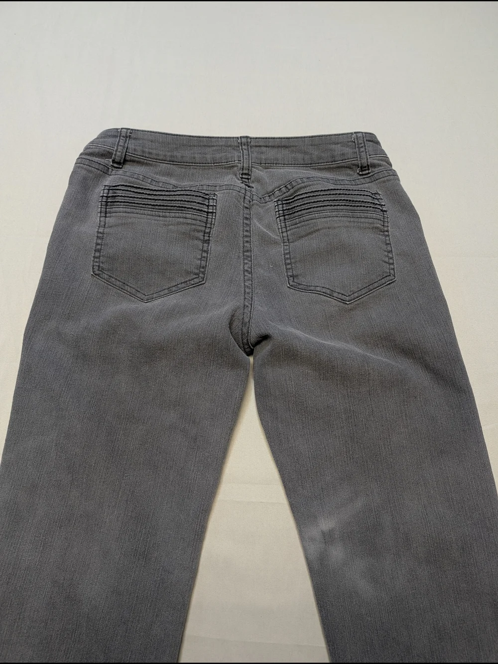 Prana Jeans Women's 6/28 Gray Denim Jade Jean Stretch Mid-Rise Straight Leg